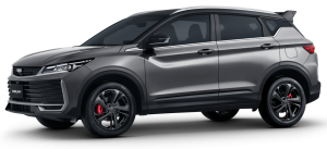 Geely New Coolray grise disponible à la location chez Location De Voitures Tipaza – SUV moderne, confortable et fiable.